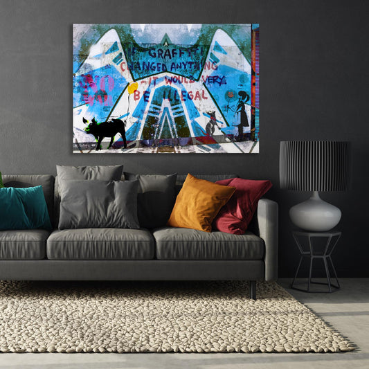 Acrylglasbild - Colorful Graffiti III