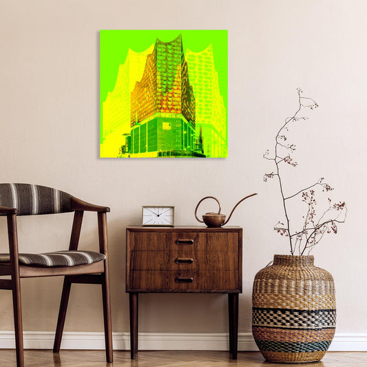 Acrylglasbild - Elbphilharmonie Hamburg Grün