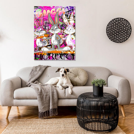 Acrylglasbild - Luxury Bunny