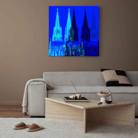 Acrylglasbild - Köln Dom Blau