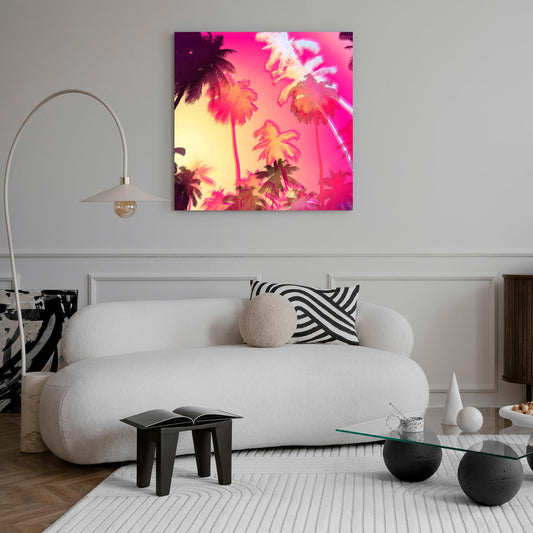 Acrylglasbild - Palms Pink
