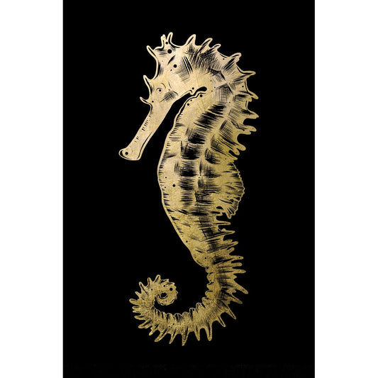 Blattgold Bild - Seahorse