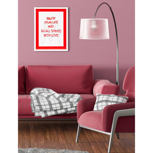 Rahmenbild mit Acrylpassepartout - Enjoy Your Life Einrichtungsbeispiel