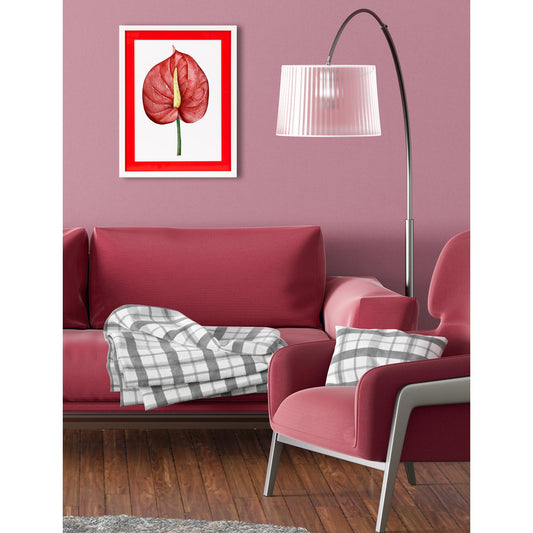 Rahmenbild mit Acrylpassepartout - Flamingo Flower Einrichtungsbeispiel