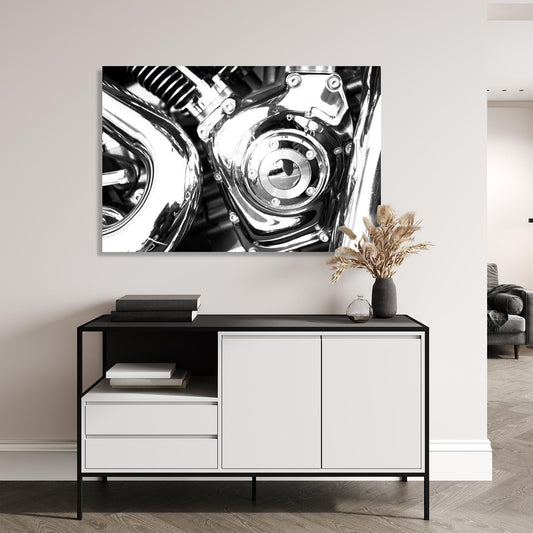 Aluminiumbild - Retro Technik Wohnbeispiel