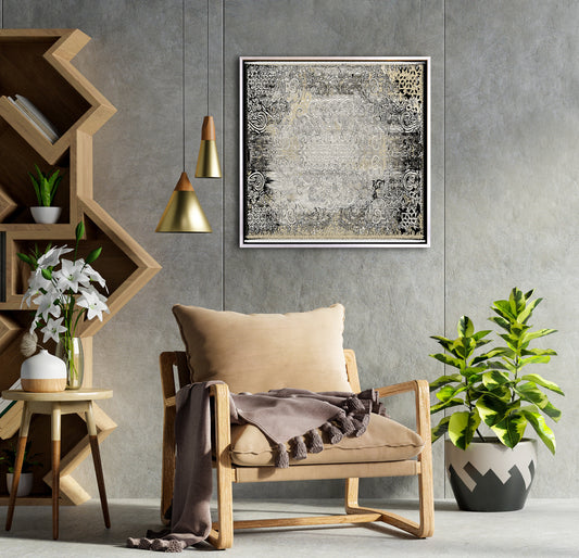 Tableau sur toile avec cadre creux - Juno 50x50cm