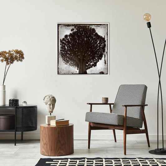 Canvas picture with shadow gap frame - Lignum 50x50cm