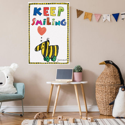 Impression sur toile Janosch - Keep smiling Tigerente