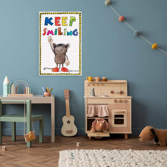 Janosch canvas print - Keep smiling bear