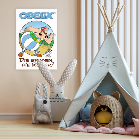 Leinwandbild - Die spinnen, die Römer! Obelix