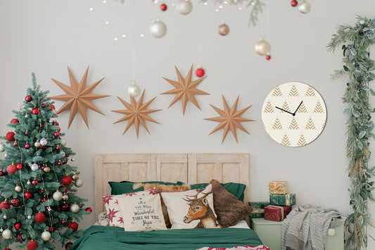 Fir Forest Acrylglas-Uhr Wohnbeispiel