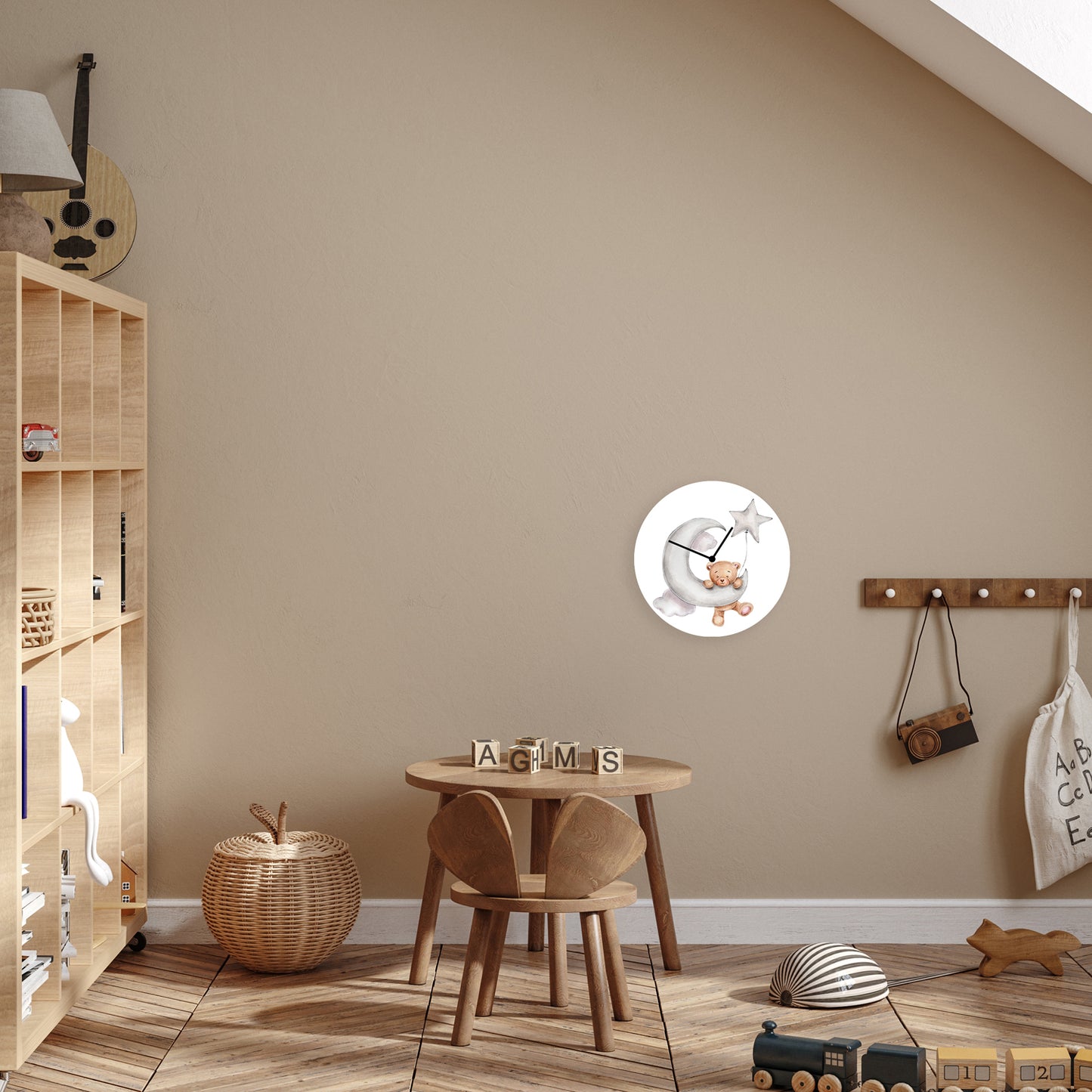 Acrylglas-Uhr - Mondbär