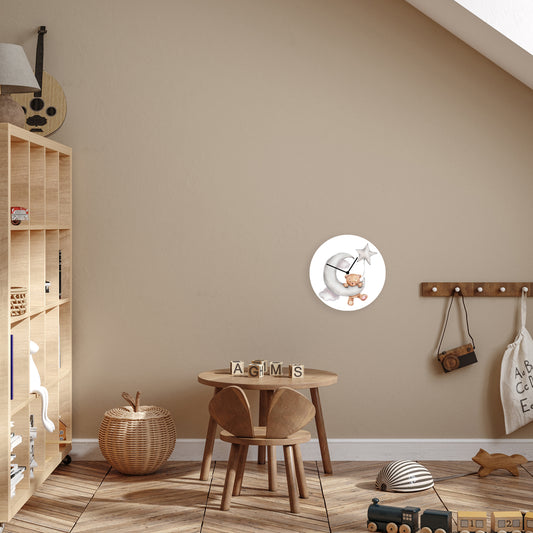 Acrylglas-Uhr - Mondbär