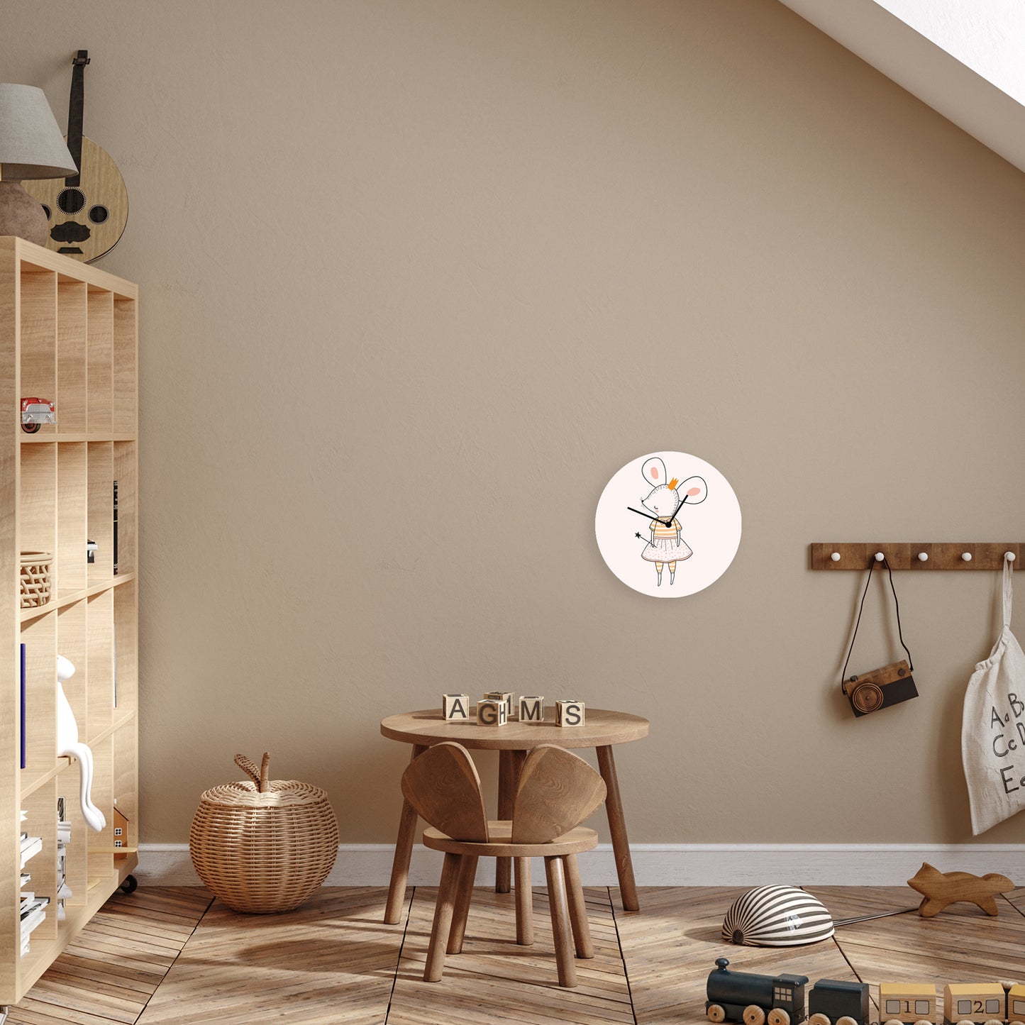 Acrylglas-Uhr - Kleine Maus