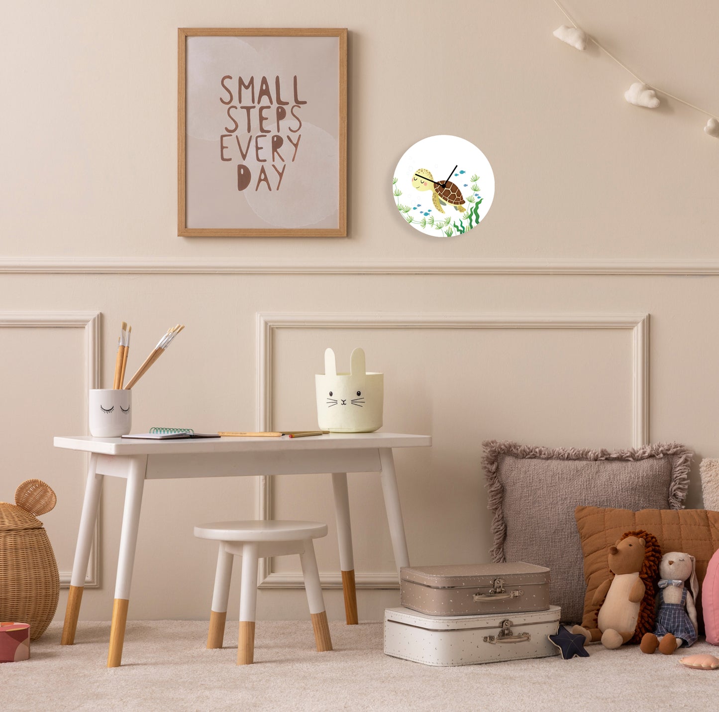 Acrylic glass clock - turtle