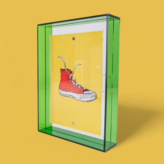 Acrylglas Bilderrahmen - Neon Grün