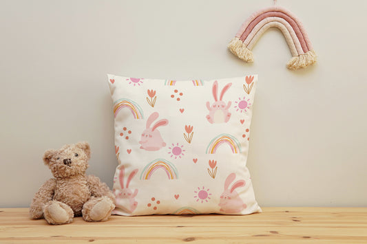 Kissenbezug - Bunnies and Rainbows