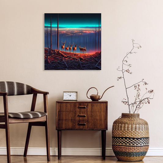 Acrylglasbild - Ruf zum Umweltschutz: Erhalt der Natur und ihrer Lebensräume II Wohnbeispiel