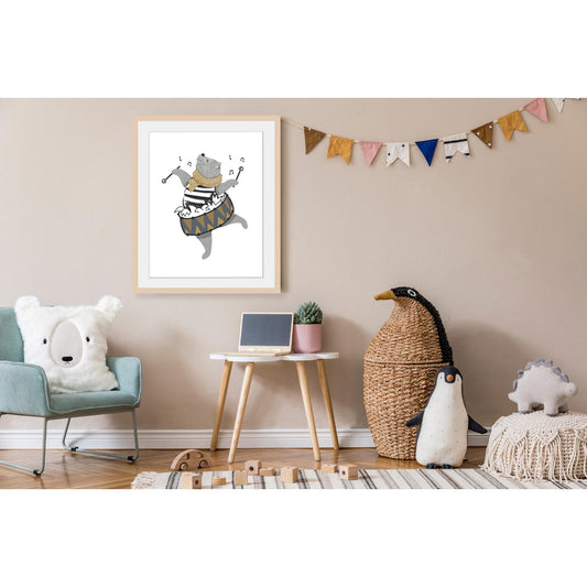 Rahmenbild - Trommelnder Bär