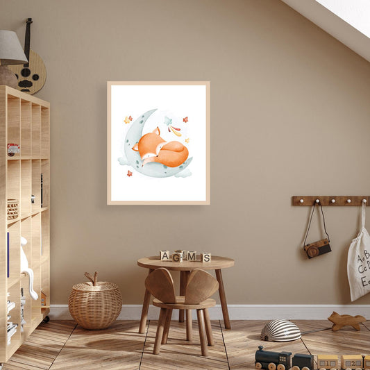 Rahmenbild - Schlafender Fuchs