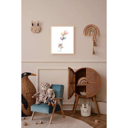 Rahmenbild - Maus mit Ballons