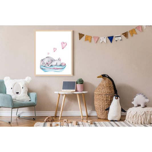 Rahmenbild - Schlafender Hase