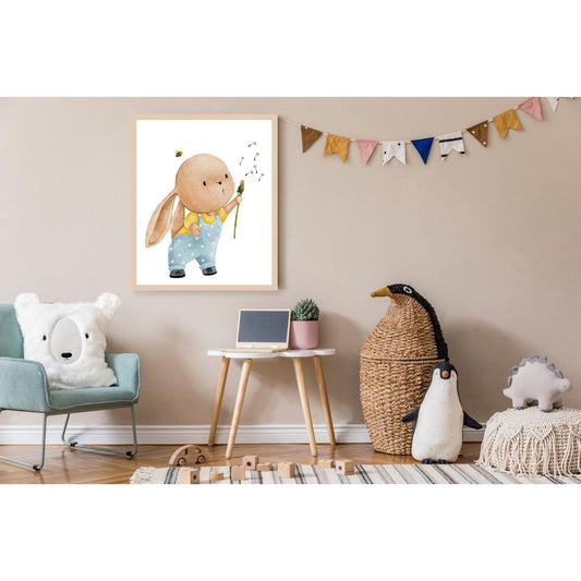 Rahmenbild - Hase mit Pusteblume