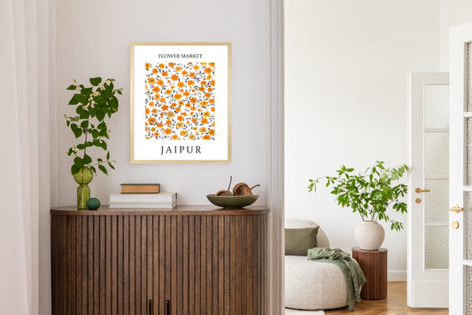 Rahmenbild - Flower Market Jaipur Wohnbeispiel