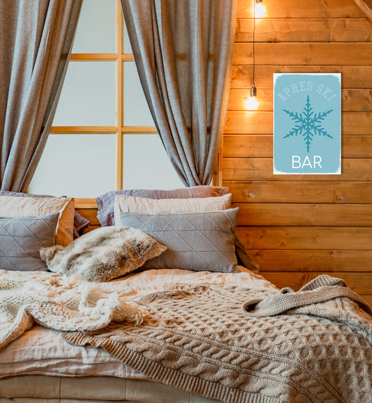 Blechschild - Snowflake Bar Wohnbeispiel