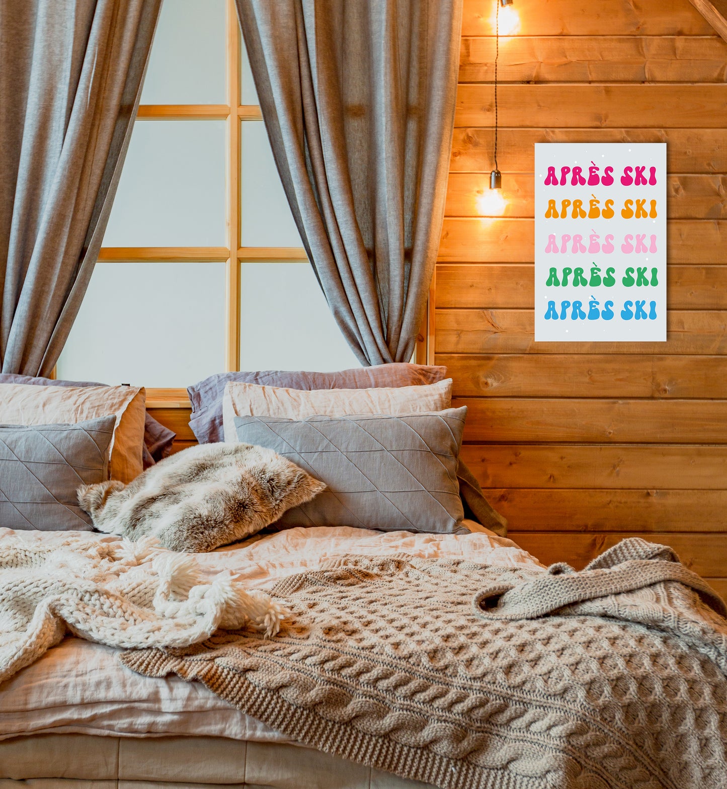 Blechschild - Après Ski Colorful Wohnbeispiel