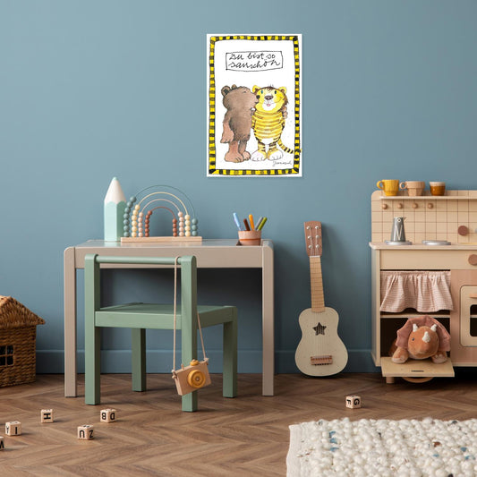 Plaque métallique Janosch - Tu es si belle