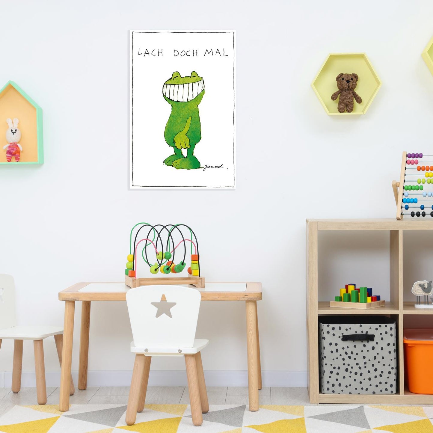 Plaque métallique Janosch - Just laugh