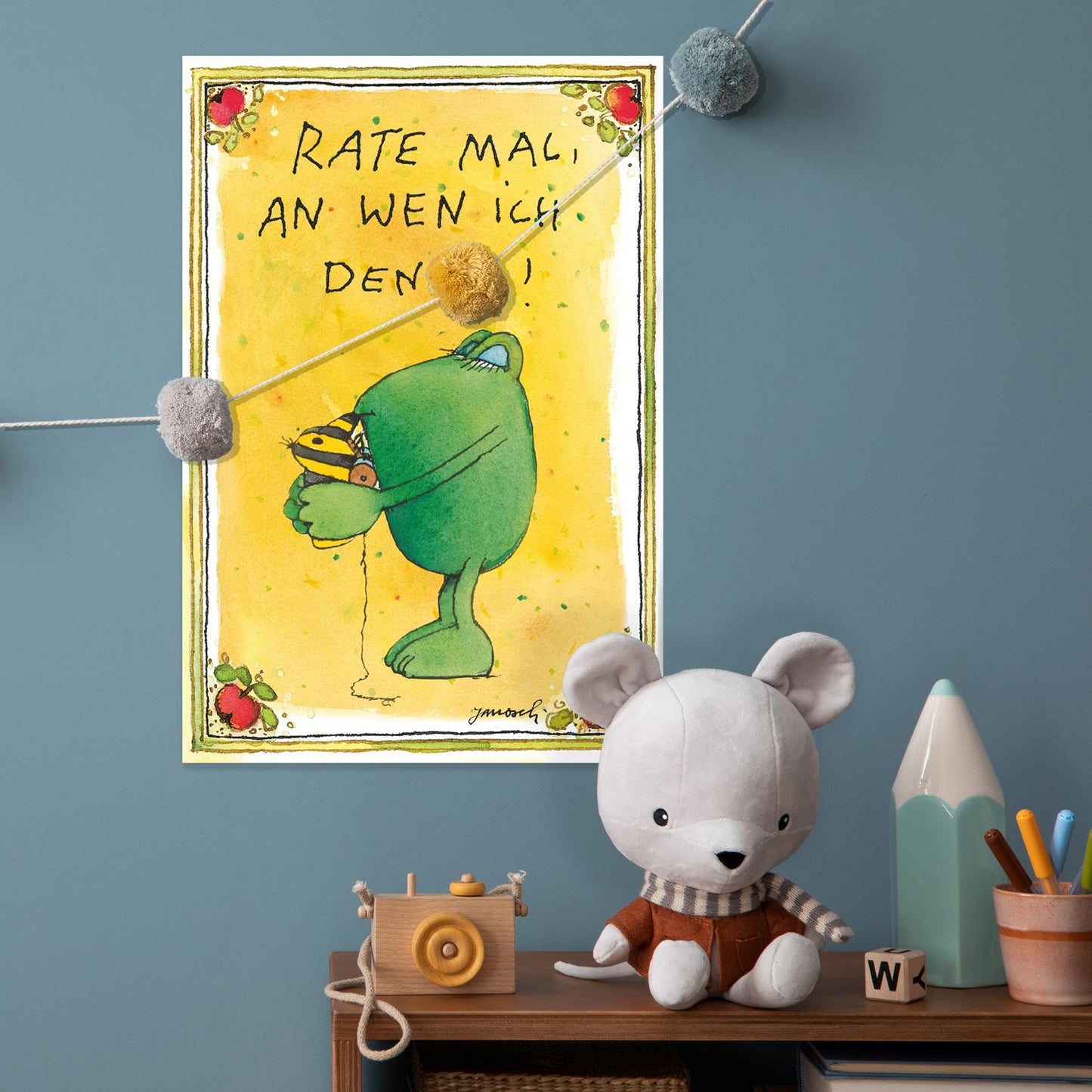 Plaque métallique Janosch - Devinez à qui je pense