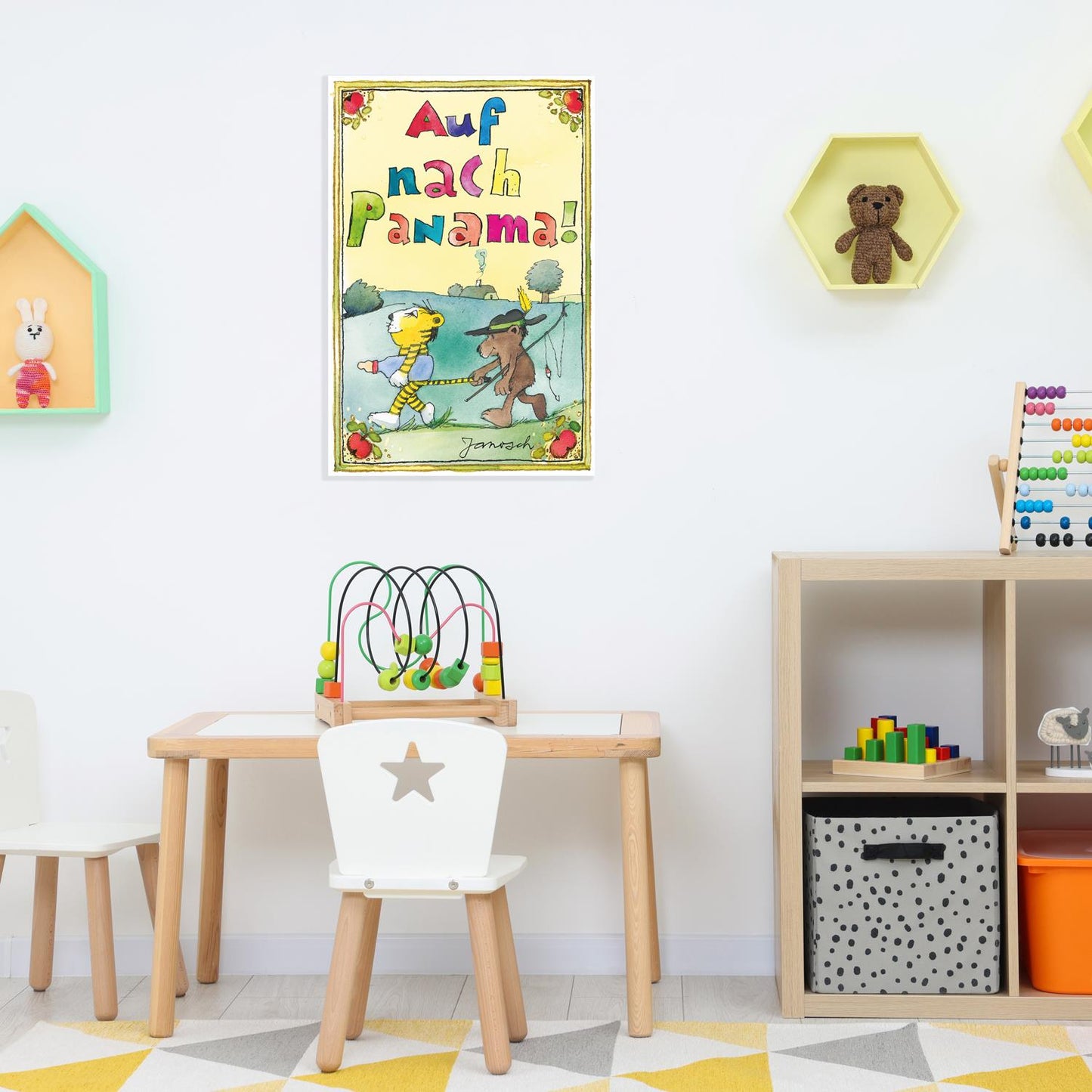 Plaque métallique Janosch - En route pour le Panama