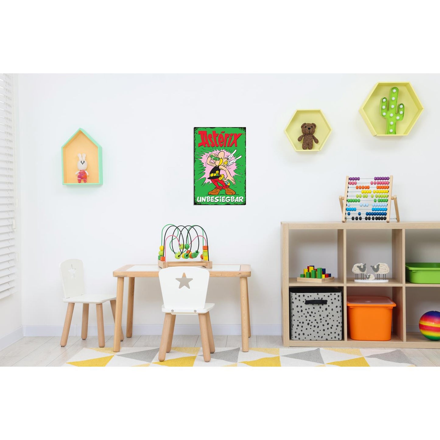 Blechschild - Asterix unbesiegbar Grün