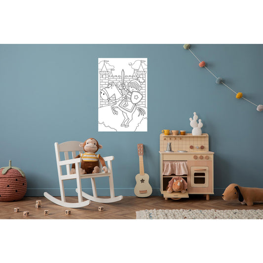 Bemalbares selbstklebendes Poster - Ritter
