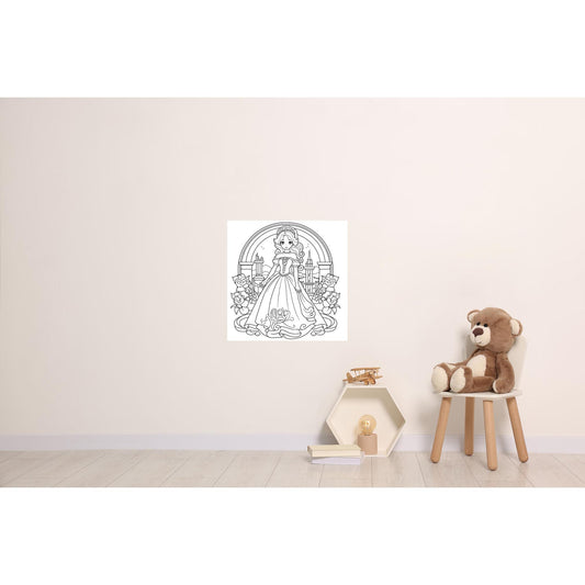 Bemalbares selbstklebendes Poster - Prinzessin