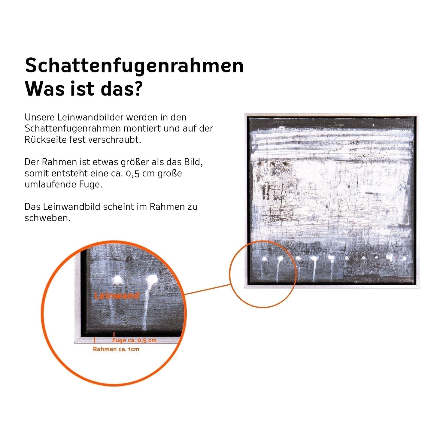 Leinwandbild mit Schattenfugenrahmen - Balder 40x60cm