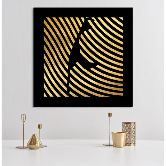 Blattgold Bild - Sylt Waves Wohnbeispiel