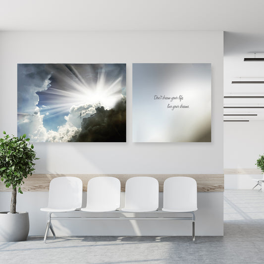 Leinwandbild - Live your dreams - Einrichtungsbeispiel Foto