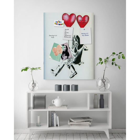 Magnetisches Markerboard - Heart balloons Wohnbeispiel