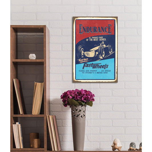 Blechschild Endurance - Fast Wheels Wohnbeispiel