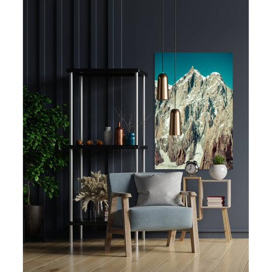 Aluminiumbild - Mont Blanc II Wohnbeispiel
