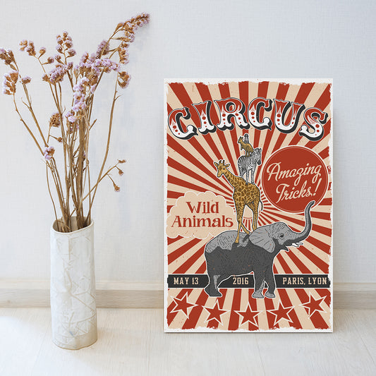 Blechschild - Circus Animals Wohnbeispiel