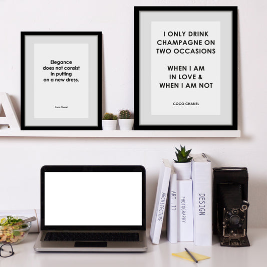 Rahmenbild - Elegance does not consist Wohnbeispiel