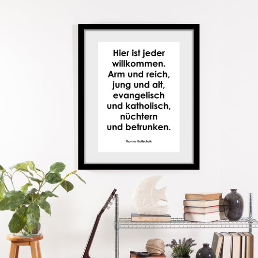 Rahmenbild - Hier ist jeder willkommen Wohnbeispiel