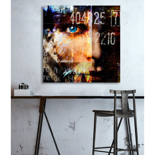 Aluminiumbild - Numbers Wohnbeispiel