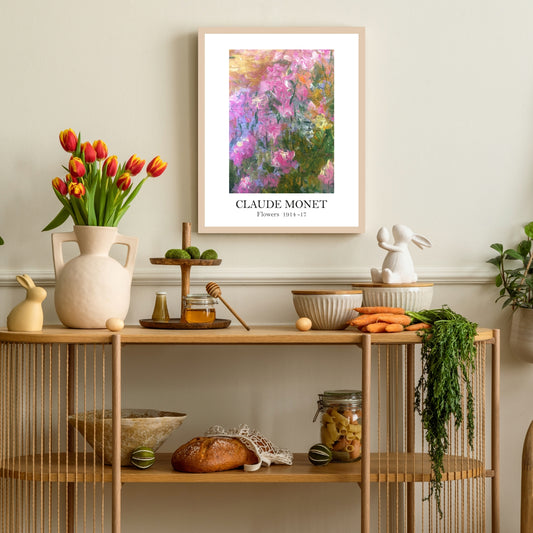 Rahmenbild - Claude Monet Flowers 1914 - Einrichtungsbeispiel Foto