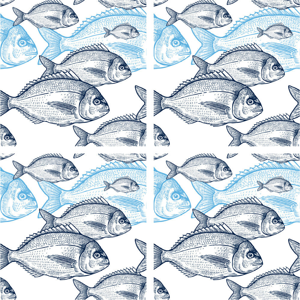 Steinuntersetzer-Set - Fishes