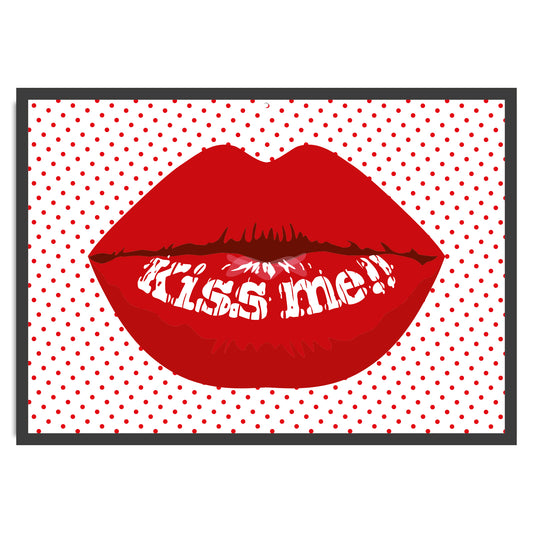 Blechschild - Kiss me!!